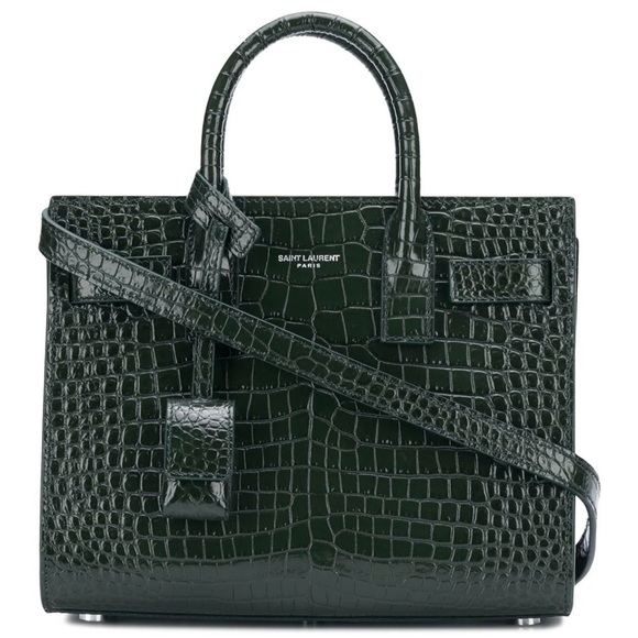 Saint Laurent Sac de Joir green crocodile - Picture 1 of 8